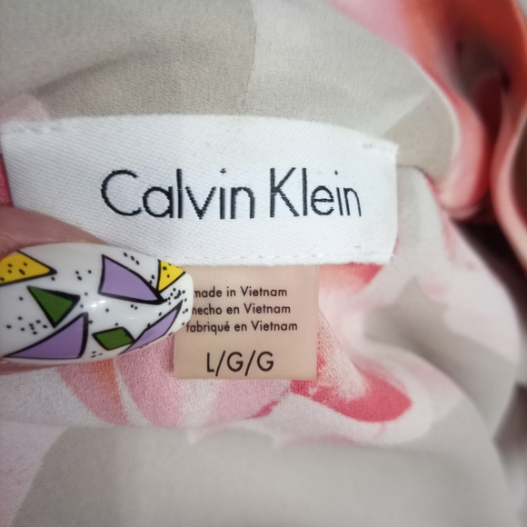 Calvin Klein Pink and Cream Dress - Picture 2 of 2